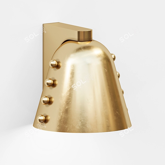  Petite Brass Gemma Sconce 3D model image 1