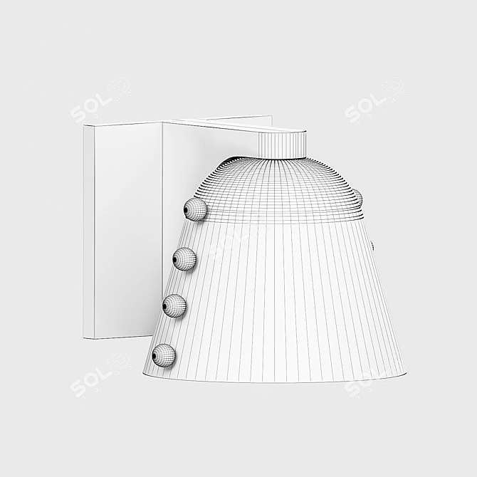 Pewter Gemma Brass Sconce Small 3D model image 2