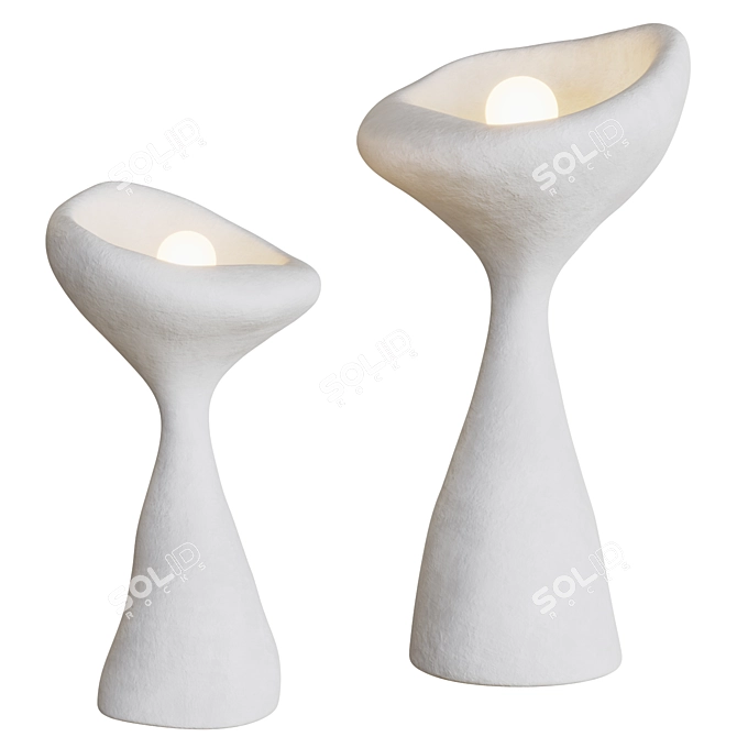 Organic Sculptural Odette Table Icon 3D model image 1