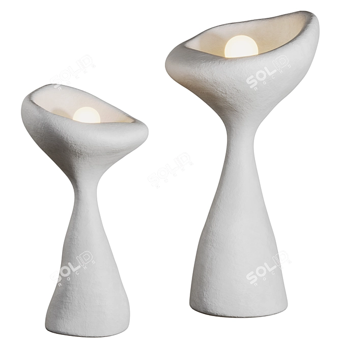 Organic Sculptural Odette Table Icon 3D model image 5