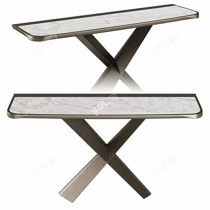 Elegant Keramik Console, Functional Stand 3D model image 1