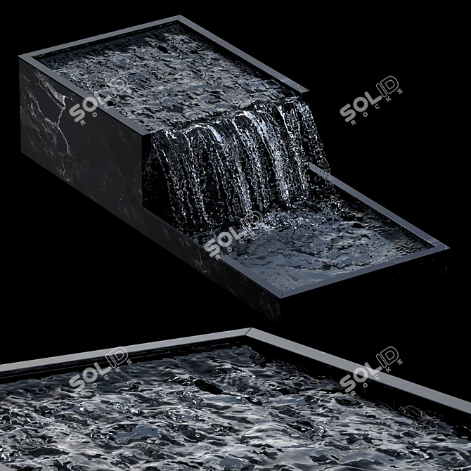 Serenity Falls Water Feature 3D model image 1