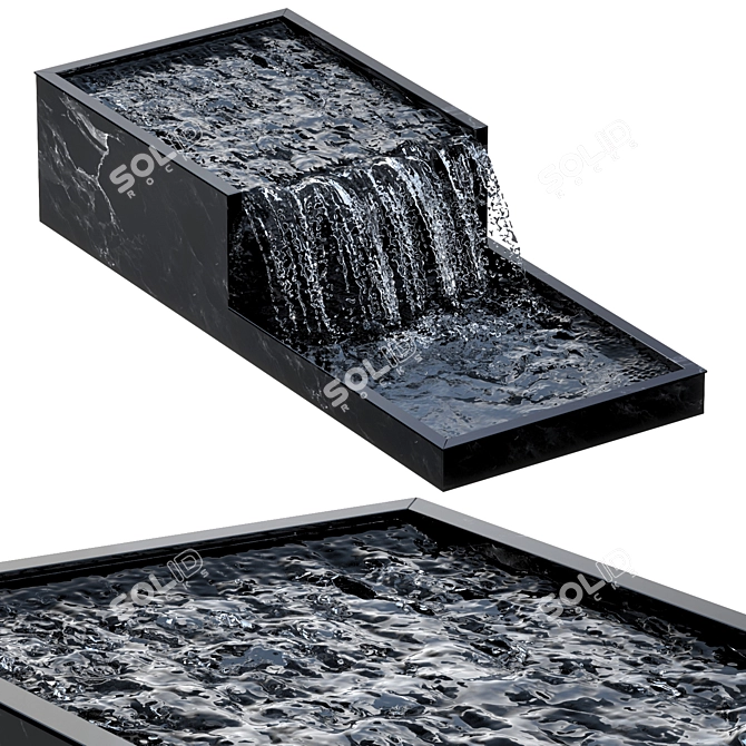 Serenity Falls Water Feature 3D model image 3