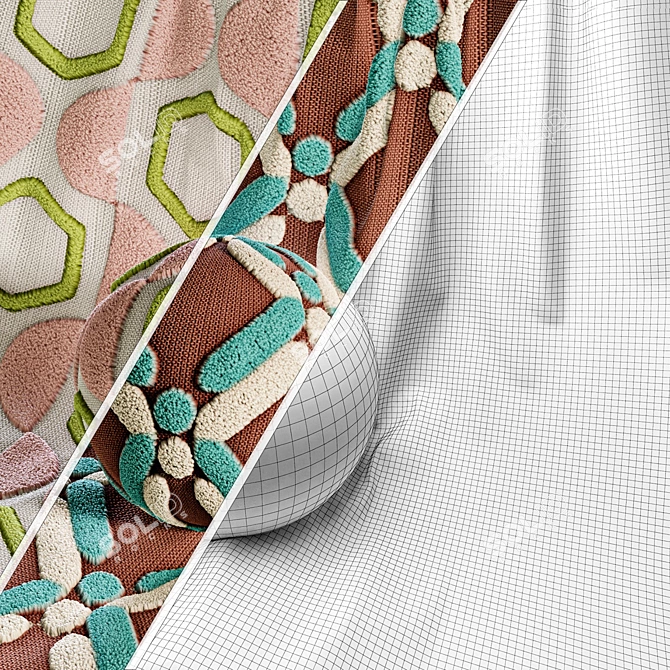  Punch Needle Fabric Set Vol.15 3D model image 6