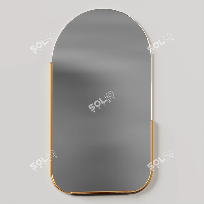 Golden Arch Mirror with Shelf 3D model image 3