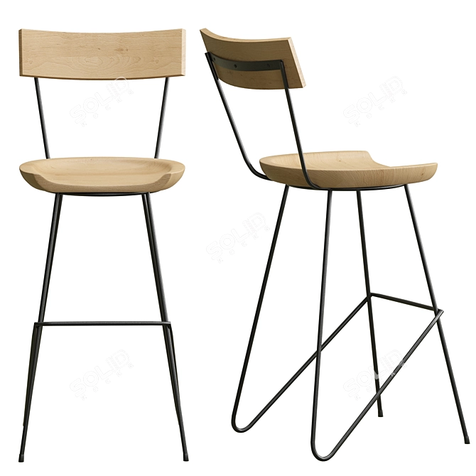 Stylish Stoker Chairs Collection 3D model image 1