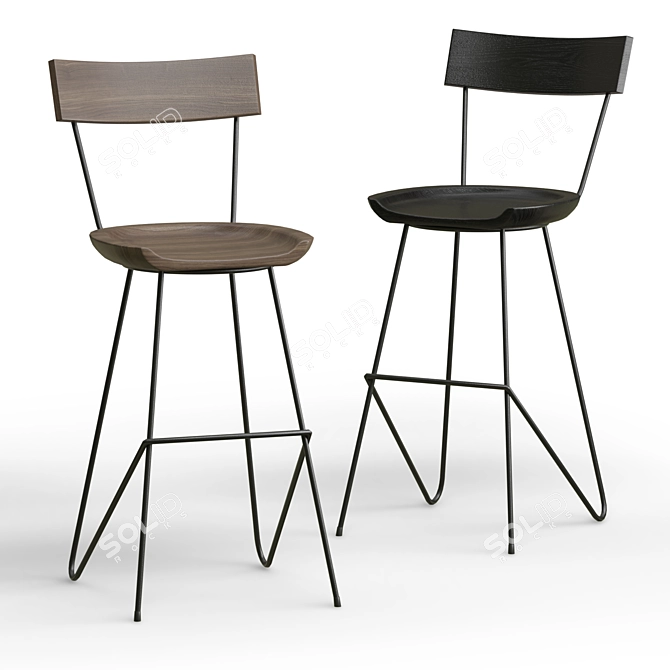 Stylish Stoker Chairs Collection 3D model image 2