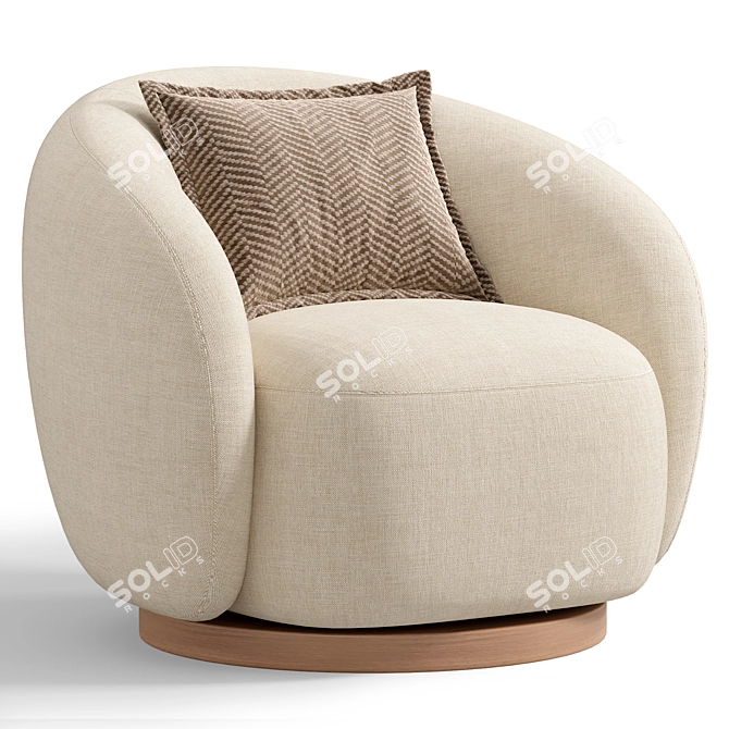 Modern Aria Armchair: 3Ds Max 3D model image 1