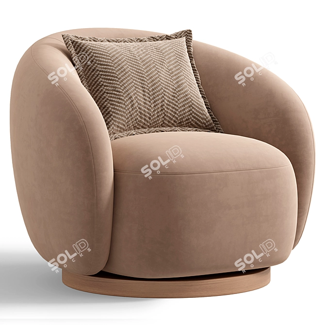 Modern Aria Armchair: 3Ds Max 3D model image 2