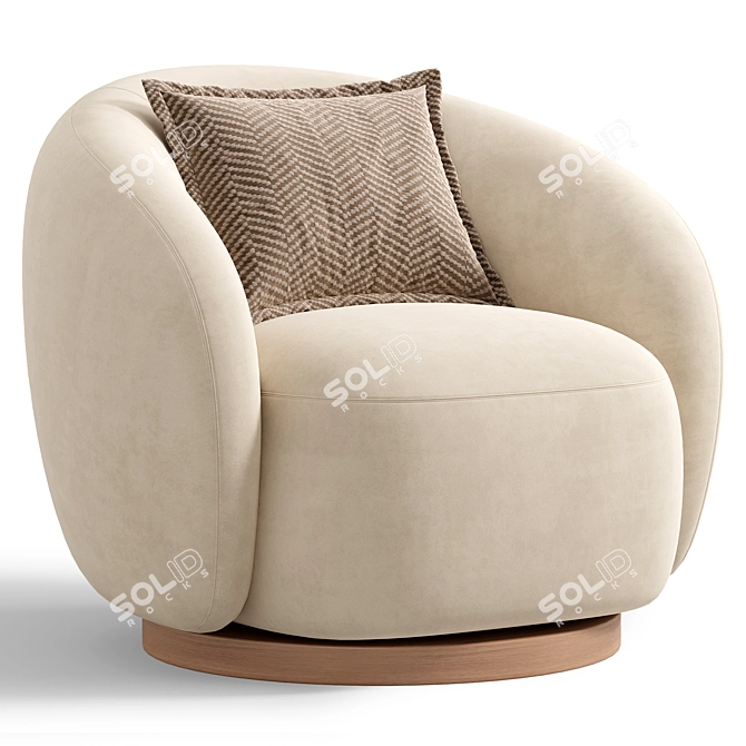 Modern Aria Armchair: 3Ds Max 3D model image 3