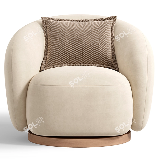 Modern Aria Armchair: 3Ds Max 3D model image 4