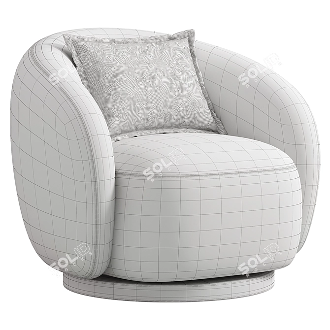 Modern Aria Armchair: 3Ds Max 3D model image 5