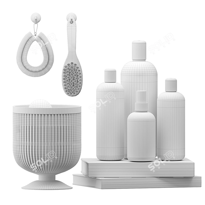 Chic Laundry Essentials Set 3D model image 2