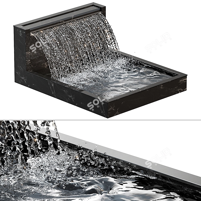 Cascading Water Fountains | Render 3D model image 1