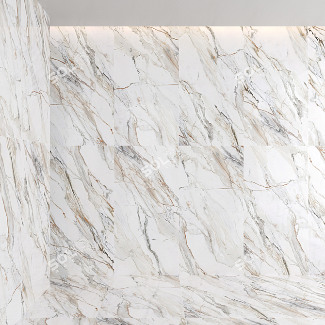 Marble Tiles 3D Model Kit 3D model image 4