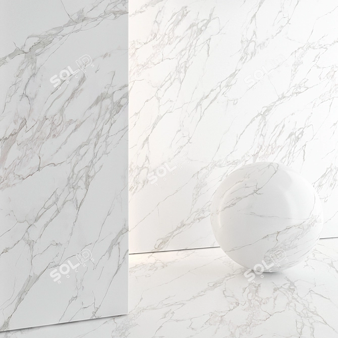 Premium Marble 3D Tile Model 3D model image 1