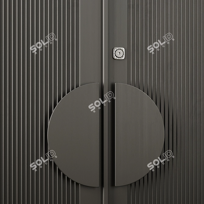 Modern Entrance Door Set 2016 3D model image 1