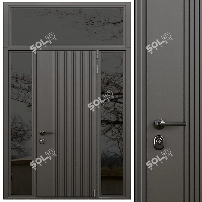 Modern Entrance Door Set6: 2016 3D model image 1