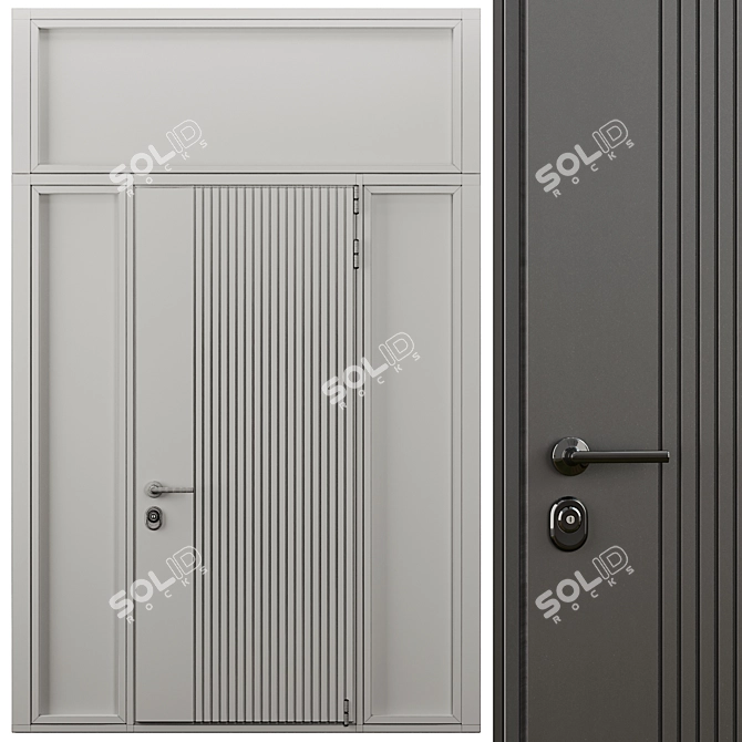 Modern Entrance Door Set6: 2016 3D model image 3