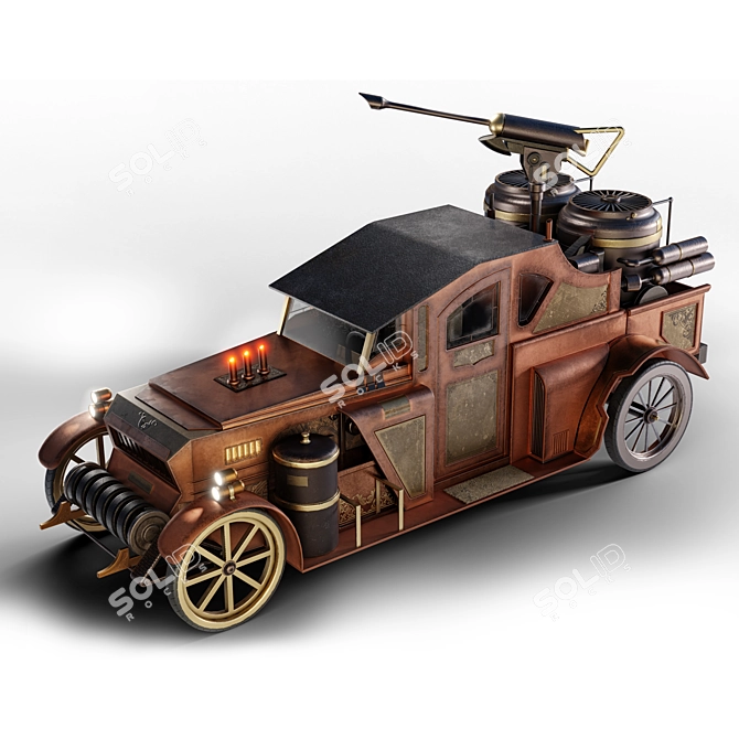 Steampunk Racer Textured Bundle (English translation) 3D model image 1