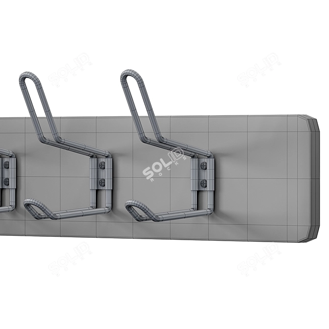 Modern Gray Wood Entryway Set 3D model image 6