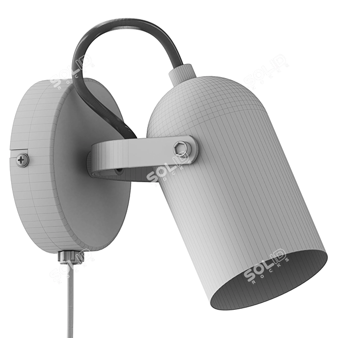 Modern Metal Wall Sconce 3D model image 3