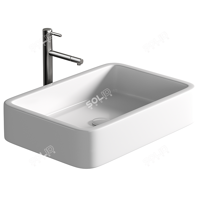 Modern White Vessel Sink-KB776 3D model image 1