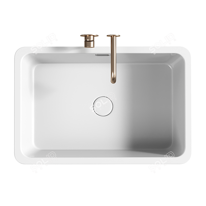 Modern Cube Sink BOND 3D model image 2