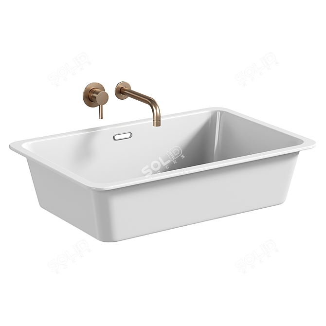 Modern Cube Sink BOND 3D model image 3