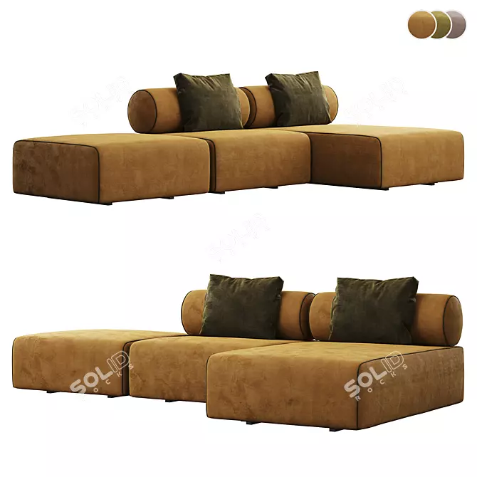 Modern Modular Domkapa Shinto Sofa 3D model image 1