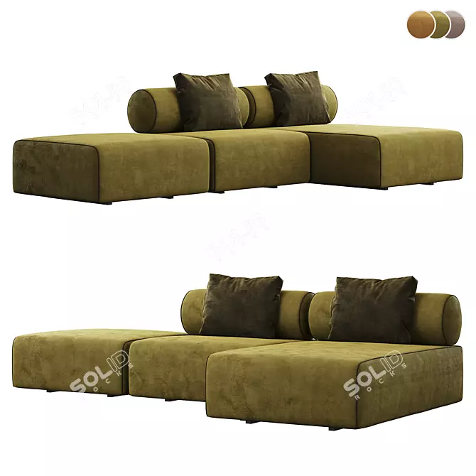 Modern Modular Domkapa Shinto Sofa 3D model image 3