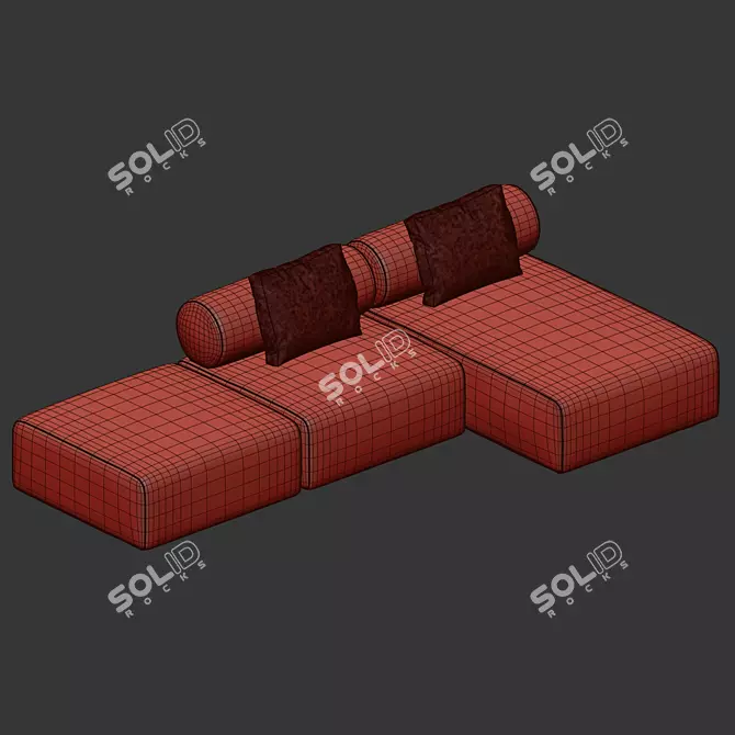 Modern Modular Domkapa Shinto Sofa 3D model image 7