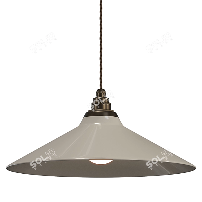 Elegant Creamware Pendant Lightxfff 3D model image 5