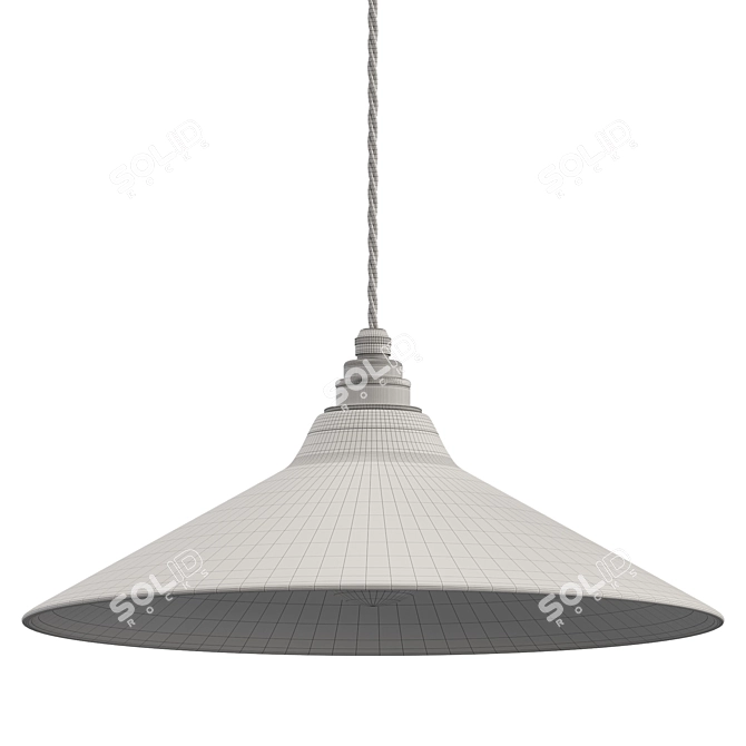 Elegant Creamware Pendant Lightxfff 3D model image 6