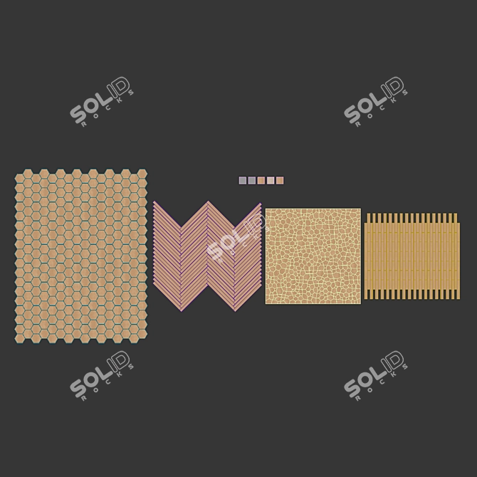 Multi-Layered Oak Floor Texture 3D model image 7