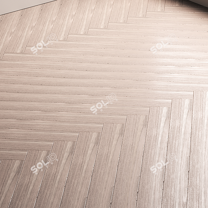 Wood Parquet Flooring Collection 3D model image 4