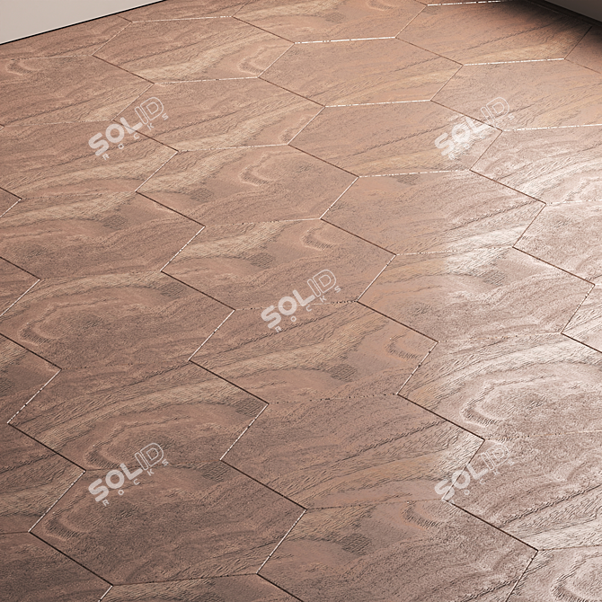 Wood Parquet Flooring Collection 3D model image 6