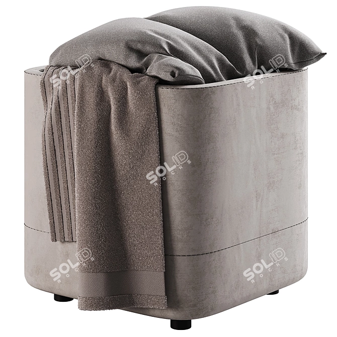 Elegant Laundry Basket Set 3D model image 1