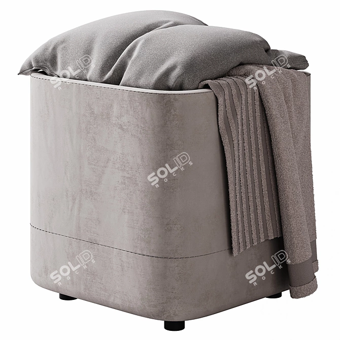 Elegant Laundry Basket Set 3D model image 2