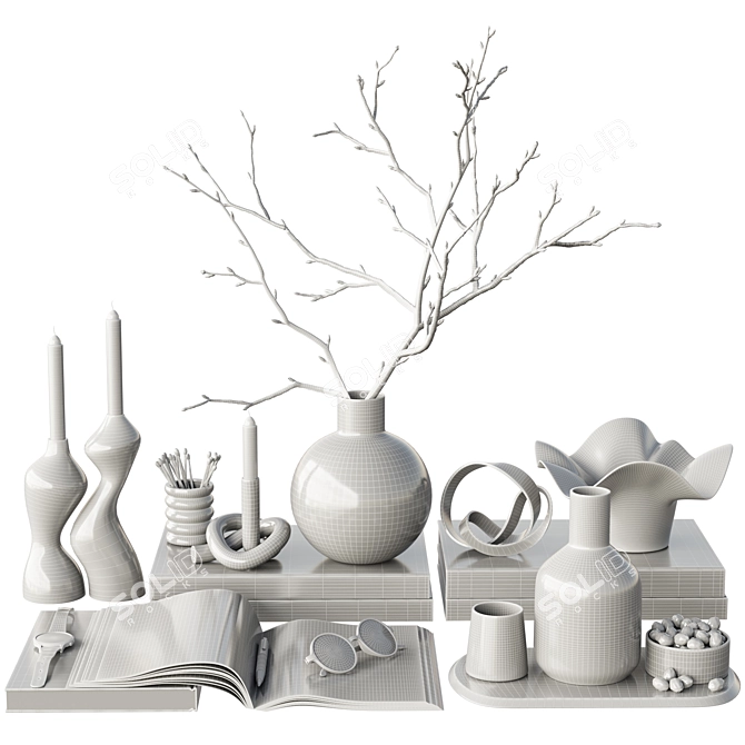 Elegant Tableware Set 2018 3D model image 4