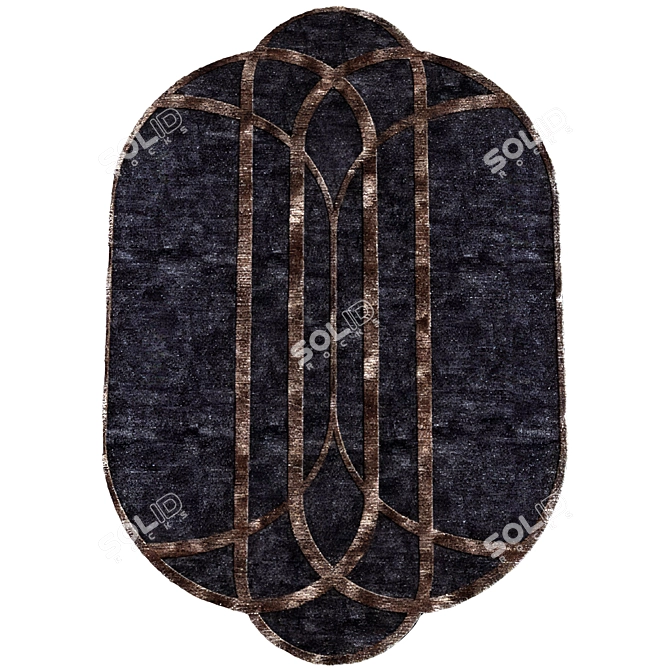 Plush Longhi Modern Area Rug 3D model image 1