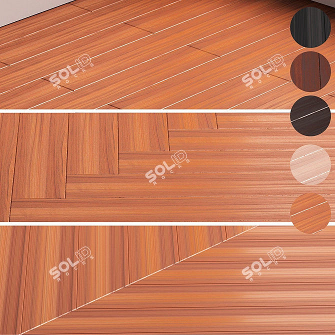 Multi-Textured Oak Parquet Set 3D model image 1