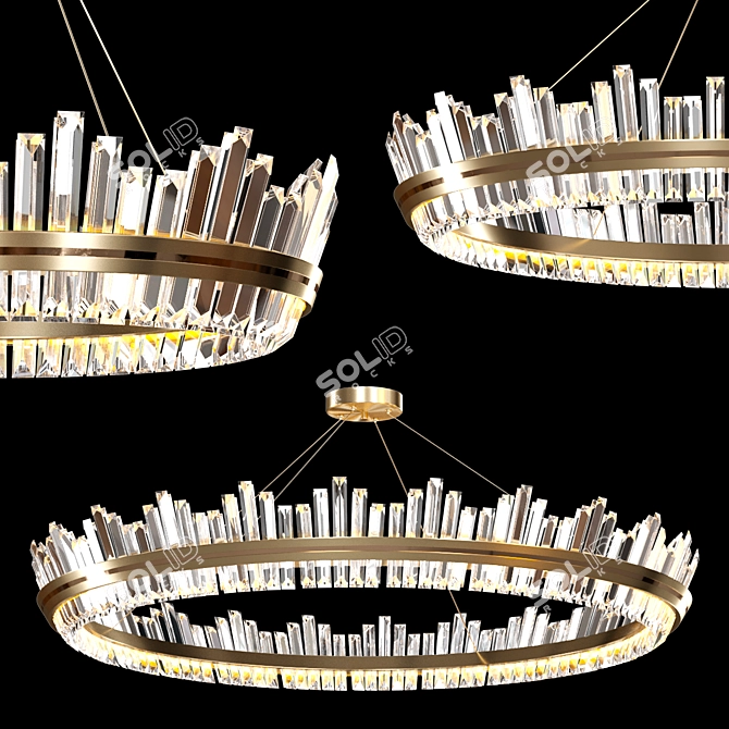 Imperium Pendant Light Trio 3D model image 2