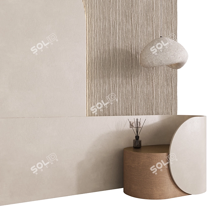 Modern Headboard Set with Lighting 3D model image 4