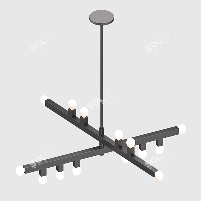  The Life StyledCo Sutter Chandelier 3D model image 3