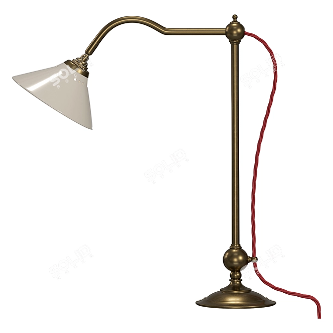 Rotating Brass Table Lamp 3D model image 3