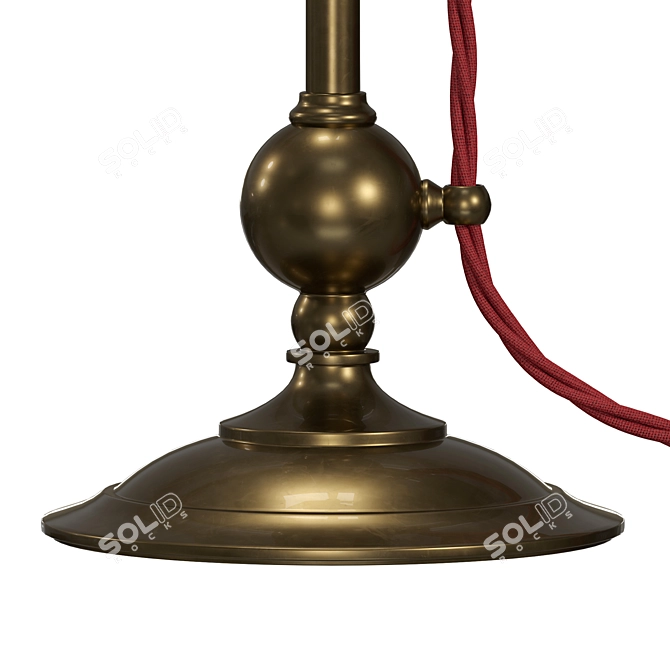 Rotating Brass Table Lamp 3D model image 5