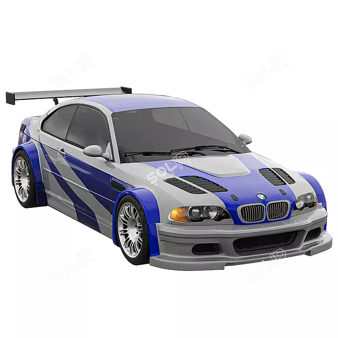 BMW M3 GTR NFS 3D Model 3D model image 4