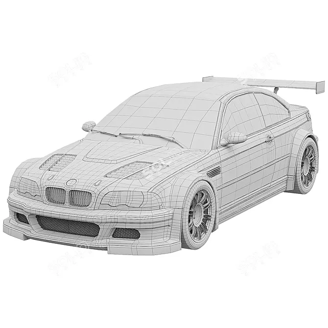 BMW M3 GTR NFS 3D Model 3D model image 5