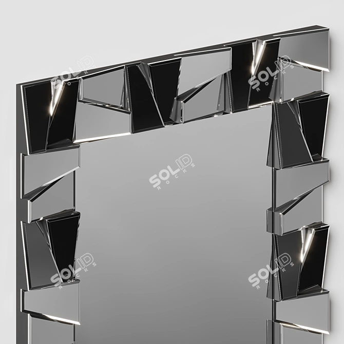 3D Glass Framed Full-Length Mirror 3D model image 3
